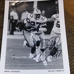 Dallas Cowboys signed photo Mario Edwards #27